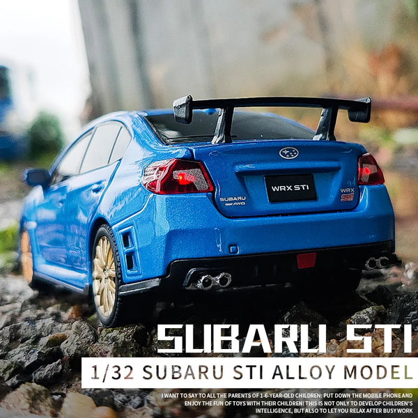 1/32 Subaru WRX STI Alloy Sports Car Model Diecast Simulation Metal Toy Car Model Sound and Light Collection Childrens Toy Gift - IHavePaws