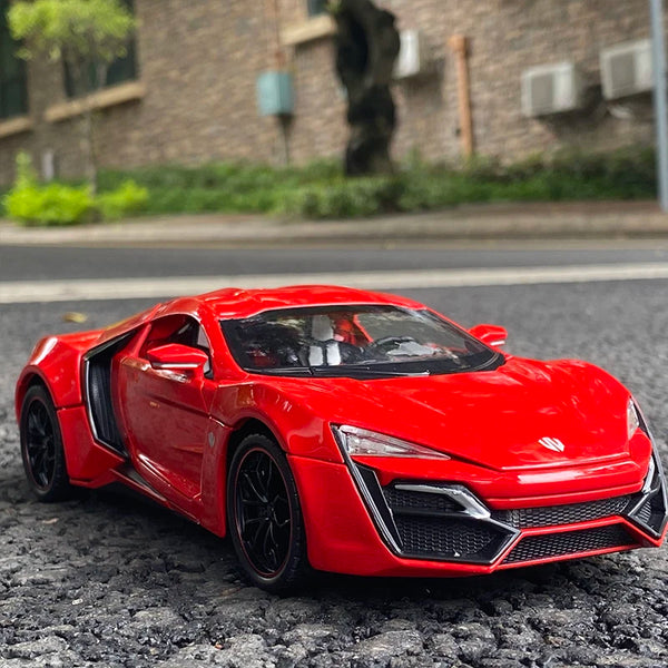 1:32 Lykan Hypersport Alloy Sport Car Model Diecast & Toy Metal Vehicles SuperCar Model Simulation Red - IHavePaws