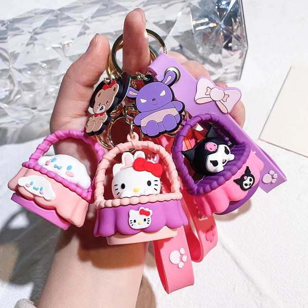 Kawaii Sanrio Keychain Cute Cartoon Hello Kitty Keychains KT Cat Car Key Ring Backpack Pendant Ornaments Jewelry Holiday Gifts - ihavepaws.com