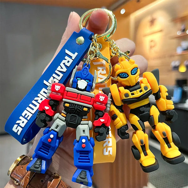 Cartoon Anime Transformers Keychain Robot Bumblebee Optimus Prime Autobots Key Chain Charm Luggage Accessories Toy Gift for Son - ihavepaws.com