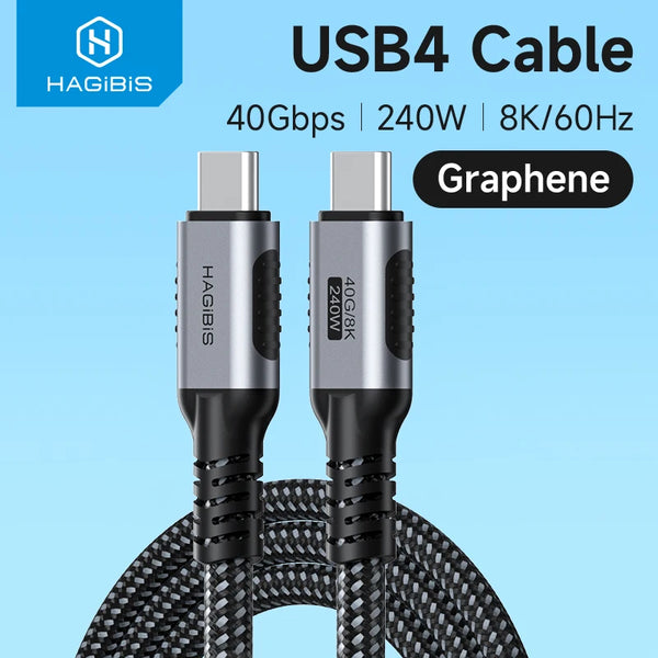 Hagibis USB4 Cable Compatible with Thunderbolt 3/4 5K@60Hz 40Gbps Data Transfer 100W 5A Fast Charging - IHavePaws