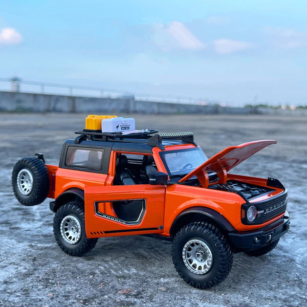 1:32 Ford Bronco Lima Alloy Car Model Diecast Metal Modified Off-road Vehicle Car Model Simulation Sound and Light Kids Toy Gift - IHavePaws