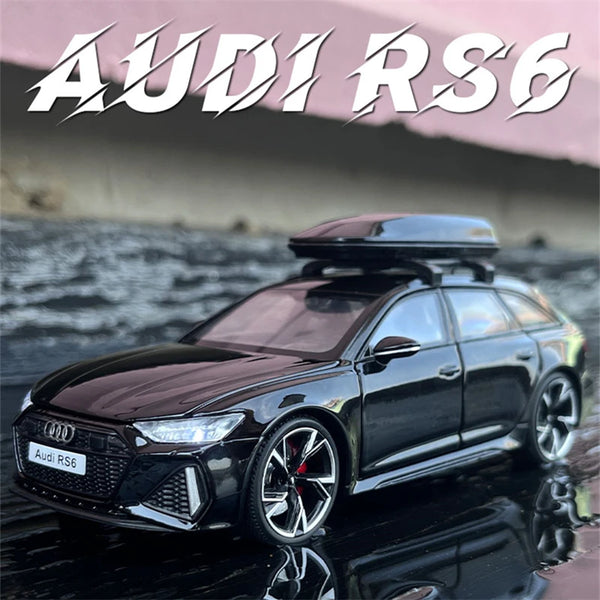 1/32 Audi RS6 Avant Alloy Station Wagon Car Model Diecast Metal Toy Vehicles Car Model Simulation Sound and Light Kids Toys Gift - IHavePaws