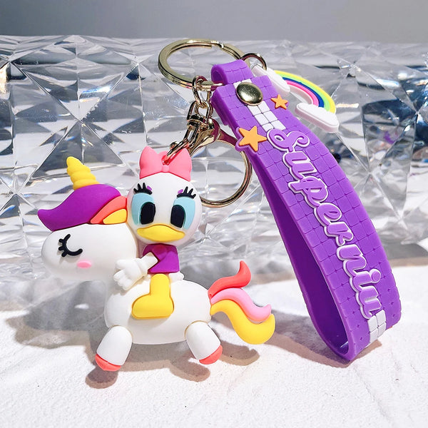 Cartoon Stitch Mickey Donald Unicorn Pikachu Pendant Keychains Car Key Chain Key Ring Phone Bag Hanging Jewelry Gifts - ihavepaws.com