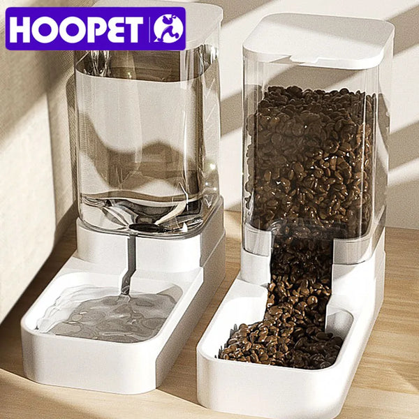 Dog Feeder Cat Automatic Feeding Water Bowl Transparent Pet Food Storage - IHavePaws