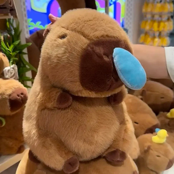 Cute Snotty Capybara Plush Simulation Animals with Stretchable Nasal Mucus Capibara Fluffty Soft Stuffed Plushy Doll Kid Gift - IHavePaws