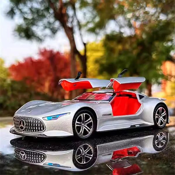 1:24 Benzs Vision GT Alloy Sports Car Model Diecast Metal Toy Racing Car Vehicle Model Simulation Sound and Light Childrens Gift - IHavePaws