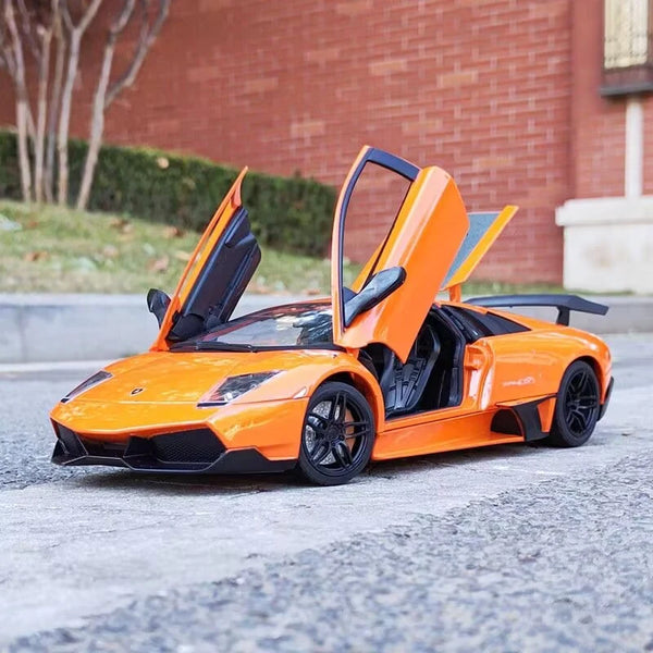 New 1:18 Murcielago Alloy Sports Car Model Diecast Metal Racing Car Vehicles Model High Simulation Collection Childrens Toy Gift Orange - IHavePaws