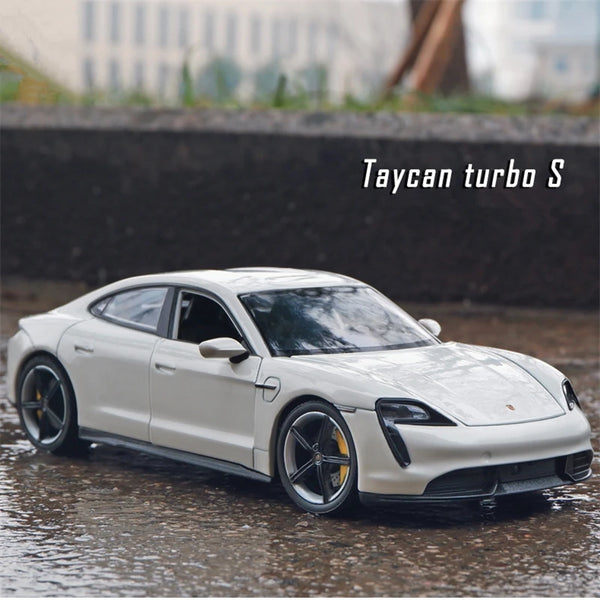 Welly 1:24 Porsche Taycan Turbo S Alloy Car Model Diecasts Metal Toy Sports Car Model High Simulation Collection Childrens Gifts - IHavePaws