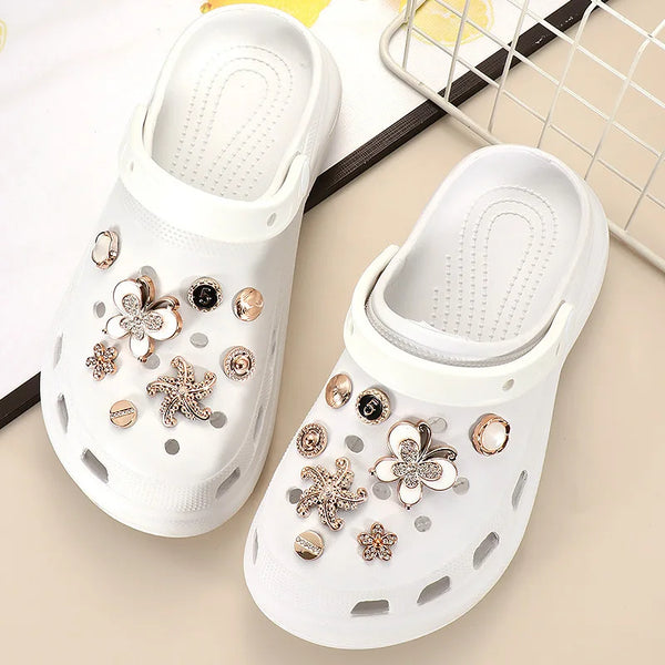Shoe Charms for Crocs DIY Butterfly Gemstone Decoration Buckle for Croc Shoe Charm Accessories Kids Party Girls Gift A - IHavePaws