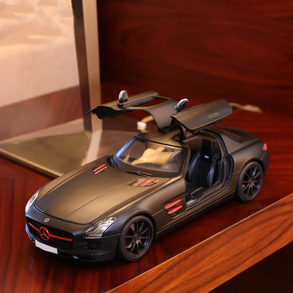 1:32 SLS Alloy Sports Car Model Diecasts Metal Vehicles Car Model High Simulation Sound and Light Collection Childrens Toys Gift