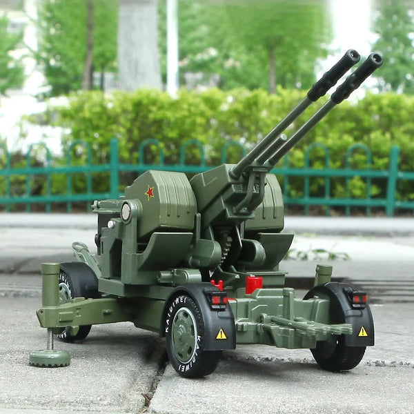 1/35 Alloy Military Model Antiaircraft Gun Missile Launching Vehicle Mortar Artillery Tank Antiaircraft Guns Car Model Kids Toys - IHavePaws