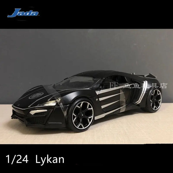 1:24 Lykan Hypersport Alloy Sport Car Model Diecast Metal SuperCar Racing Car Model High Simulation Collection Children Toy Gift Black Stripe - IHavePaws