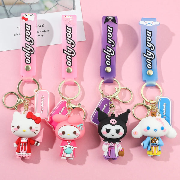 Kawaii Sanrio Keychain Cute Cartoon Hello Kitty Keychains KT Cat Car Key Ring Backpack Pendant Ornaments Jewelry Holiday Gifts - ihavepaws.com