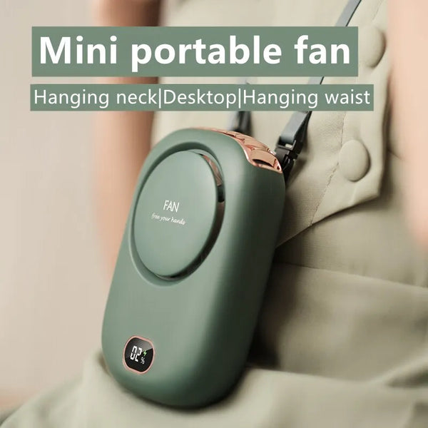 New Mini Portable Fan Portable Rechargeable Bladeless Turbo Ultra Quiet Student Hand Held Fan Outdoor Sports Travel - ihavepaws.com