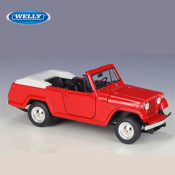 WELLY 1:24 1967 Jeep Jeepster Commando Alloy Station Wagon Car Model Diecast Metal Off-road Vehicles Car Model Children Toy Gift - IHavePaws