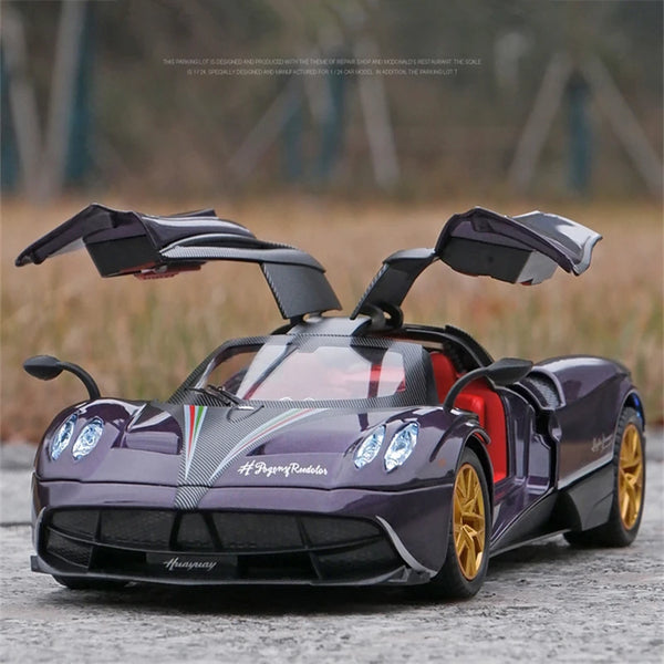 1/24 Pagani Huayra Dinastia Alloy Sports Car Model Diecasts Metal Toy Racing Car Model Simulation Sound and Light Childrens Gift - IHavePaws