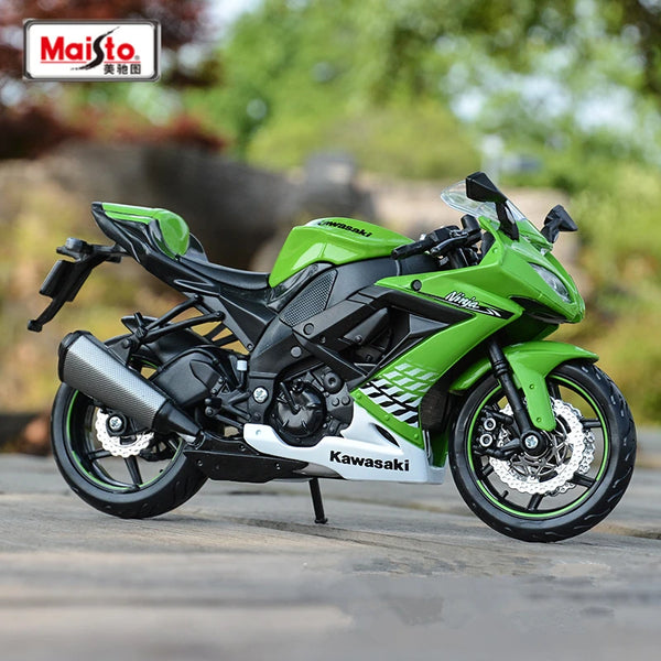 Maisto 1:12 Kawasaki Ninja ZX-10R Alloy Racing Motorcycle Model Diecast Metal Street Sports Motorcycle Model Childrens Toys Gift - IHavePaws