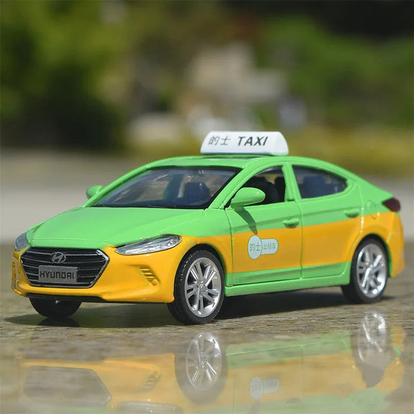 1/43 Hyundai ELANTRA Alloy Taxi Car Model Diecasts Metal Toy Vehicles Car Model Simulation Collection Miniature Scale Kids Gifts - IHavePaws