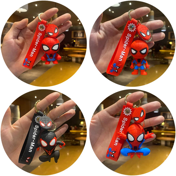 Anime Spider Man Cute Doll Pendant Action Figures Avengers Iron Man Captain America Keychain Bag Keyring Pendant Birthday Gifts - ihavepaws.com