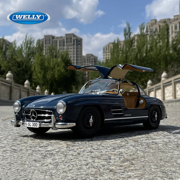 Welly 1:36 Mercedes-Benz 300SL Alloy Car Model Diecasts Metal Toy Car Model Simulation Door Can Opened Collection Childrens Gift - IHavePaws