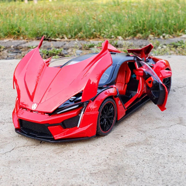 1:24 W Motors Lykan FENYR Hypersport Alloy Sports Car Model Diecast Metal Toy Racing Car Model Sound Light Collection Kids Gifts - IHavePaws