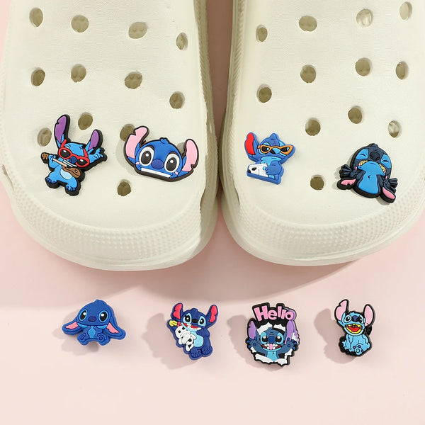 Disney Series Shoes Charms PVC Cartoon Mickey Stitch Shoe Accessories For Clogs Sandals Decoration Buckle Kids Friends Gifts - ihavepaws.com