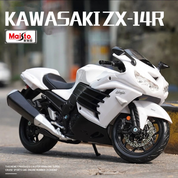 Maisto 1:12 Kawasaki Ninja ZX-14R Alloy Race Motorcycle Model Diecast Metal Street Sports Motorcycle Model Simulation Kids Gifts - IHavePaws