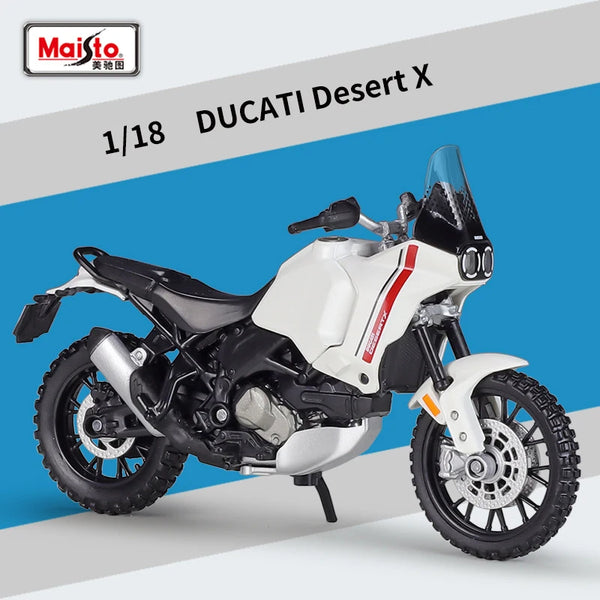 New 1:18 Ducati Desert X Motorcycle Model Toy Vehicle Collection Autobike Shork-Absorber Off Road Autocycle Toys Car Ornaments - IHavePaws