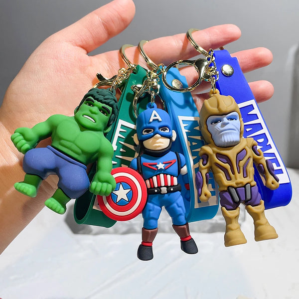 Cartoon Anime Spider-Man Pendant Keychain Holder Key Chain Car Keyring Mobile Phone Bag Hanging Jewelry Kids Gifts - ihavepaws.com