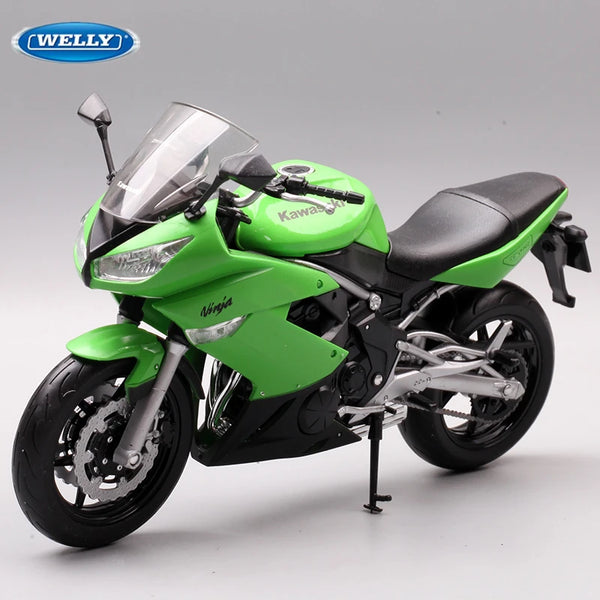 WELLY 1:10 Kawasaki Ninja 650R Alloy Motorcycle Model Diecast Metal Street Racing Motorcycle Model Collection Childrens Toy Gift - IHavePaws