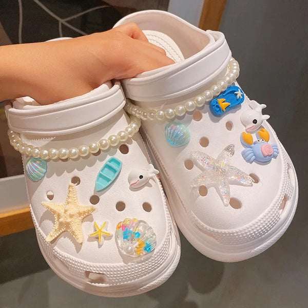 Shoe Charms for Crocs DIY Seaworld Garden Shoe Set Accessories Decoration Buckle for Croc Shoe Charm Kids Party Girls Gift A - IHavePaws