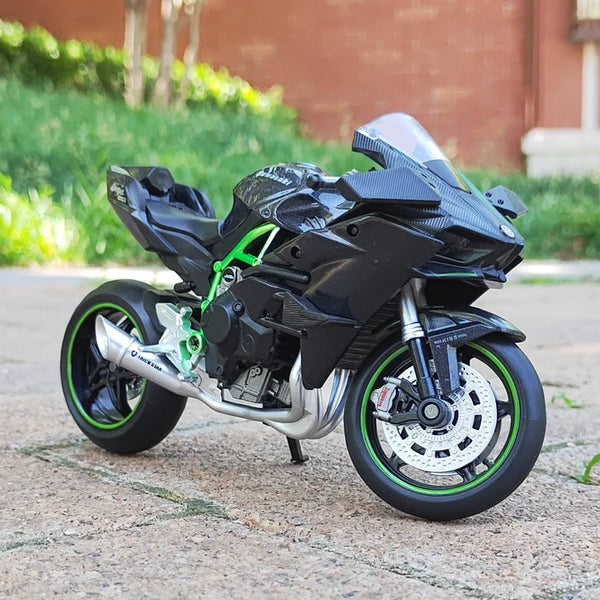 1/12 Kawasaki Ninja H2R Alloy Racing Cross-country Motorcycle Model Simulation Toy Street Motorcycle Model Collection Kids Gifts - IHavePaws