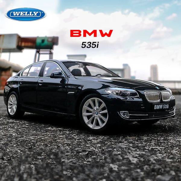 Welly 1:24 BMW 5 Series 535i Alloy Car Model Diecast Metal Toy Vehicles Car Model High Simulation Collection Childrens Toy Gifts - IHavePaws