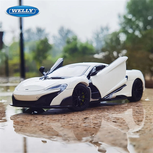 WELLY 1:24 McLaren 675LT Alloy Sports Car Model Diecast Metal Racing Vehicles Car Model High Simulation Collection Kids Toy Gift - IHavePaws