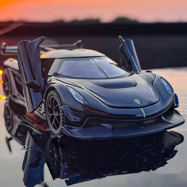 1:32 Koenigsegg Jesko Attack Alloy Sports Car Model Diecast Metal Racing Super Car Vehicles Model Sound and Light Kids Toys Gift - IHavePaws