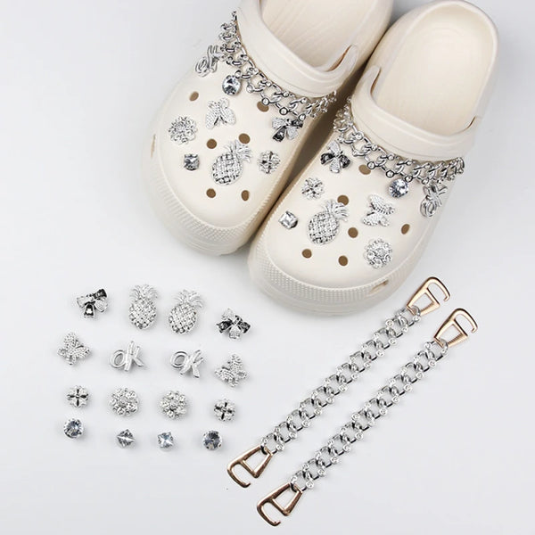 Shoe Charms for Crocs DIY Crystal Diamond Detachable Decoration Buckle for Croc Shoe Charm Accessories Kids Party Girls Gift - IHavePaws
