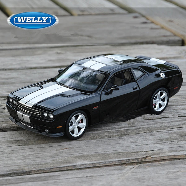 WELLY 1:24 2012 DODGE Challenger SRT Alloy Sports Car Model Diecast Metal Racing Muscle Car Model Vehicles Collection Kids Gifts - IHavePaws