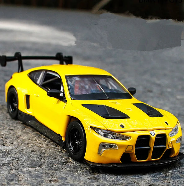 1:32 BMW M4 GT3 Alloy Sports Car Model Diecasts Metal Track Racing Car Model Sound and Light Simulation Collection Kids Toy Gift - IHavePaws