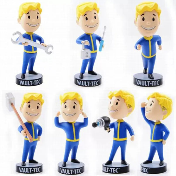 Cartoon Animation Fallout 4 Vault Boy Fallout 3 Generation 7 Shaking Head Boxed Doll Bobblehead Fallout Bobbleheads Collection 7 figures - IHavePaws