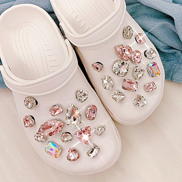 Shoe Charms for Crocs DIY Colored Diamond Crystal Shoe Buckle Decoration for Croc Shoe Charm Accessories Kids Party Gift - IHavePaws
