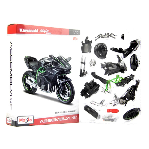 Maisto Assembly Version 1:12 Kawasaki H2R Alloy Sports Motorcycle Model Diecast Metal Toy Street Race Motorcycle Model Kids Gift - IHavePaws