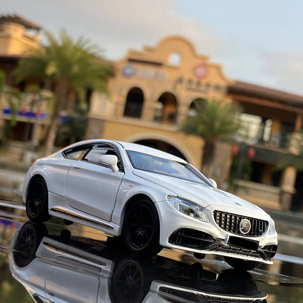 1:32 C63S Coupe Alloy Sports Car Model Diecast Metal Toy Vehicles Car Model Collection High Simulation Sound and Light Kids Gift - IHavePaws