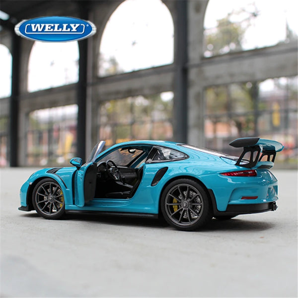 WELLY 1:24 Porsche 911 GT3 RS Alloy Sports Car Model Diecast Metal Toy Racing Car Model Simulation Collection Childrens Toy Gift - IHavePaws
