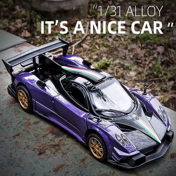 1:31 Pagani Zonda R Revolucion Alloy Sports Car Model Diecasts Metal Toy Racing Car Model Simulation Sound and Light Kids Gifts - IHavePaws