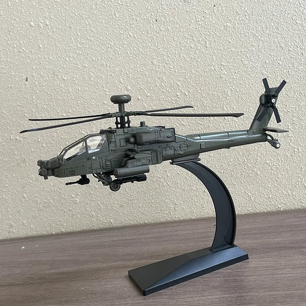 NEW America AH-64 Apache Utility Alloy Helicopter Airplane Model Simulation Metal Flying Model Sound and Light Children Toy Gift - IHavePaws