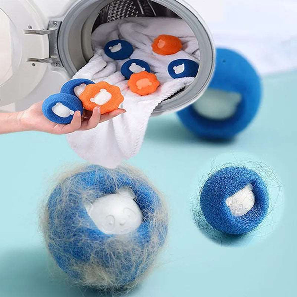 Pet hair remover reusable ball for laundry washing machine Blue 1PC - IHavePaws