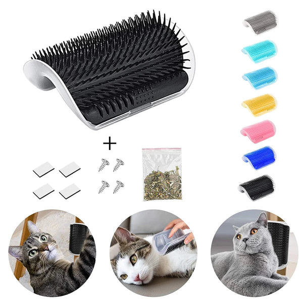 Cat Self Grooming Massage Toy Brush Black - IHavePaws